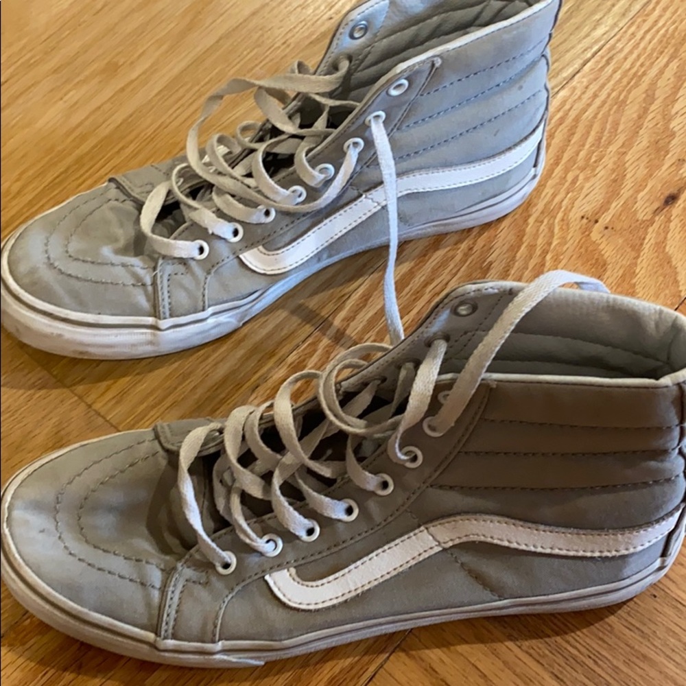 Light grey high top vans